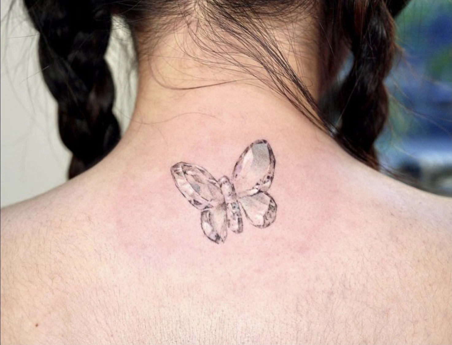 21 Elegant Butterfly Back Of Neck Tattoos: Fly High