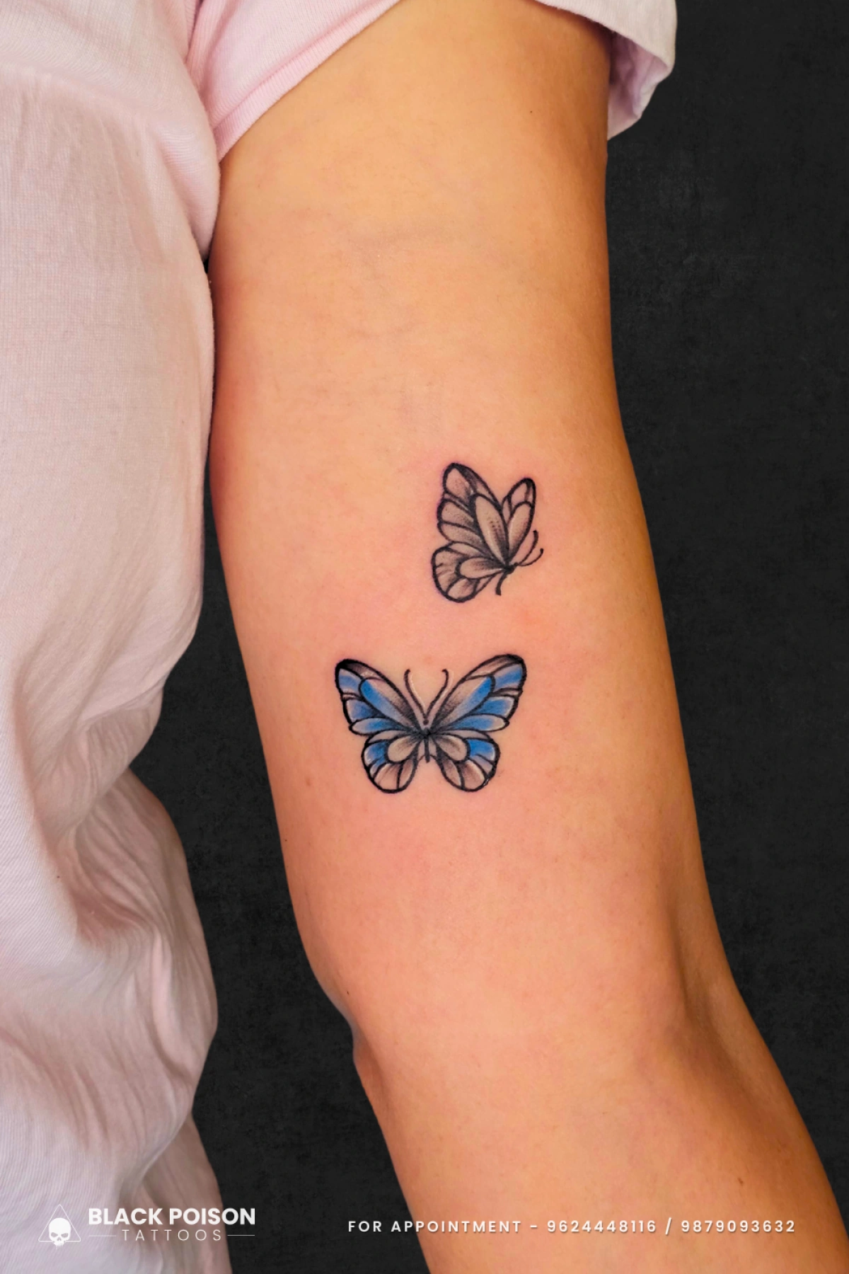 Butterfly Tattoos Going Up Arm