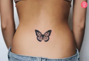 29 Butterfly Tattoos On The Back That Inspire