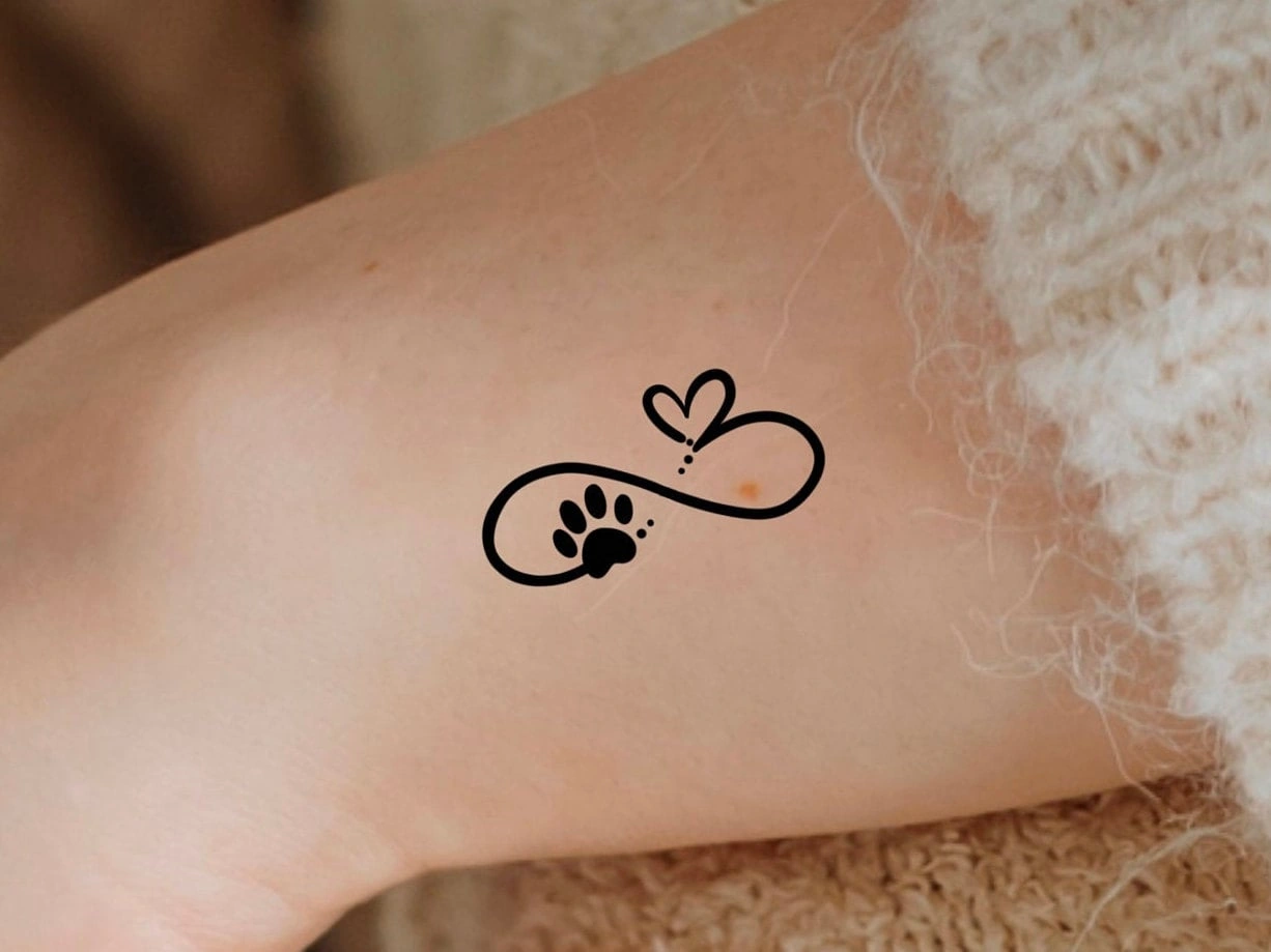 Cat Paw Vs Dog Paw Tattoo