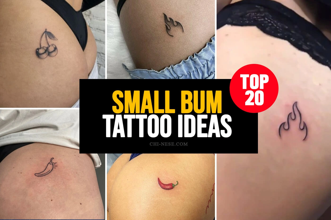 14 Cute Cheek Small Bum Tattoo Ideas For Females: Shine