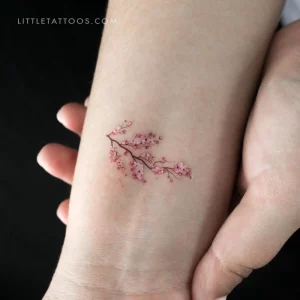 15 Cherry Blossom Tattoo On Hand For Elegant Style