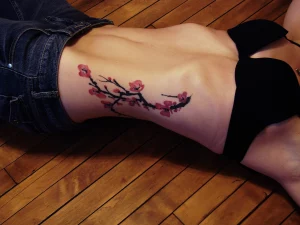 17 Cherry Blossom Tattoo On Stomach