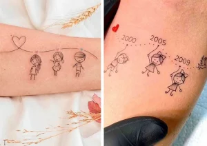 35 Children'S Name Tattoos For Moms