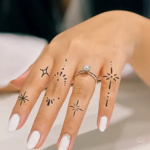 Cute Dot Tattoos On Fingers: Tiny Trendy Art