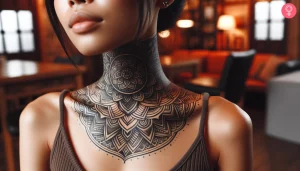 3 Chic Cute Neck Tattoos For Black Females