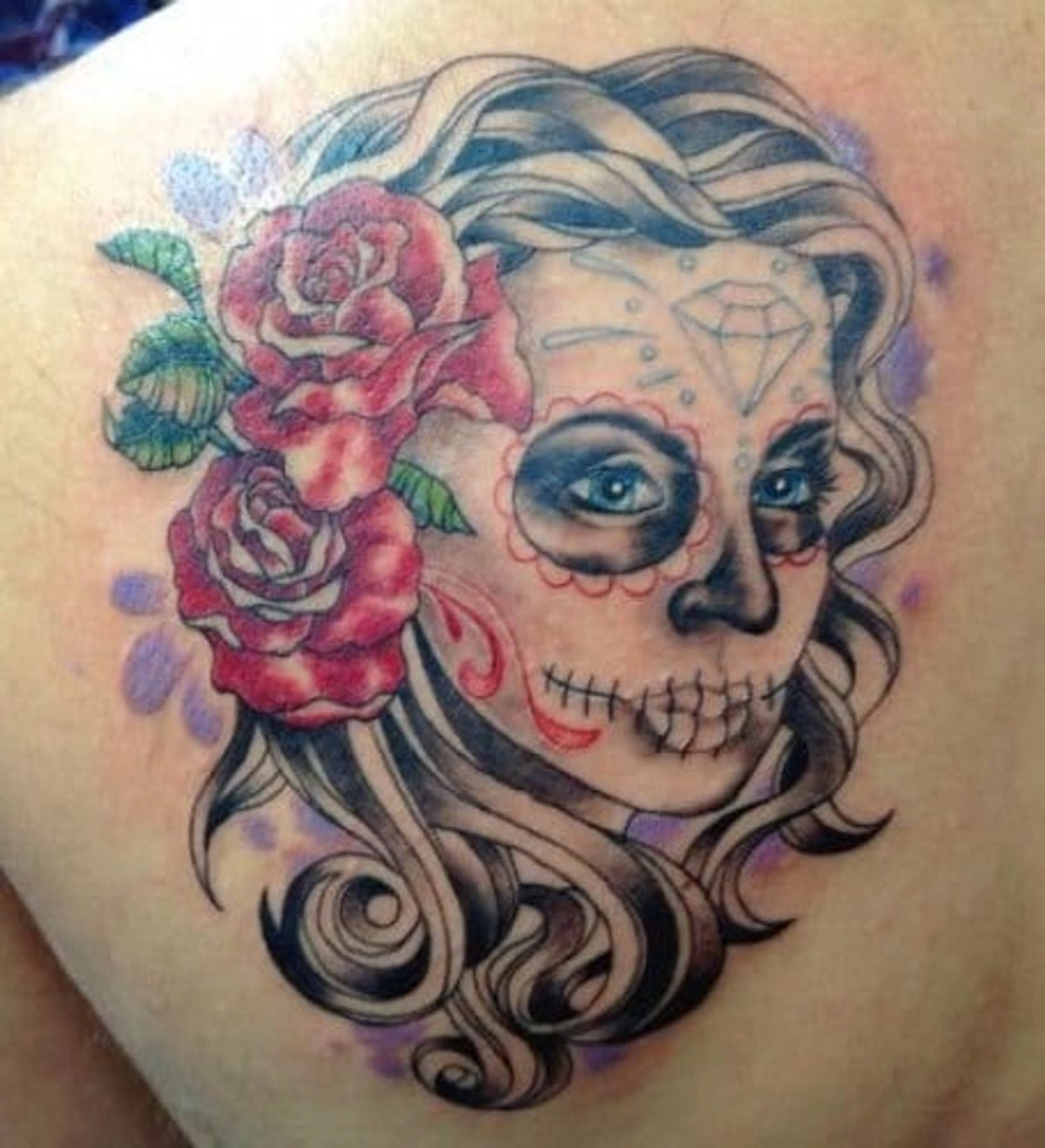 10 Creative Day Of Dead Woman Tattoo Ideas For You