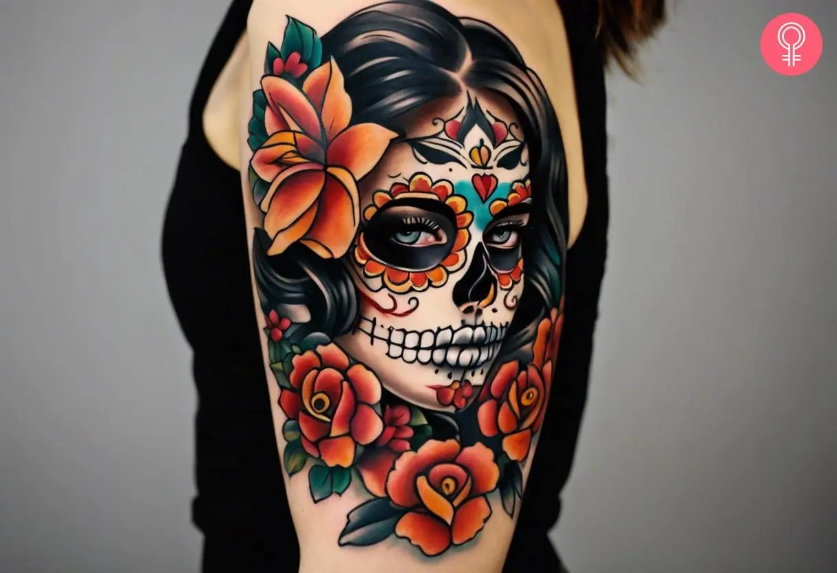20 Stunning Day Of The Dead Sugar Skull Tattoo Ideas