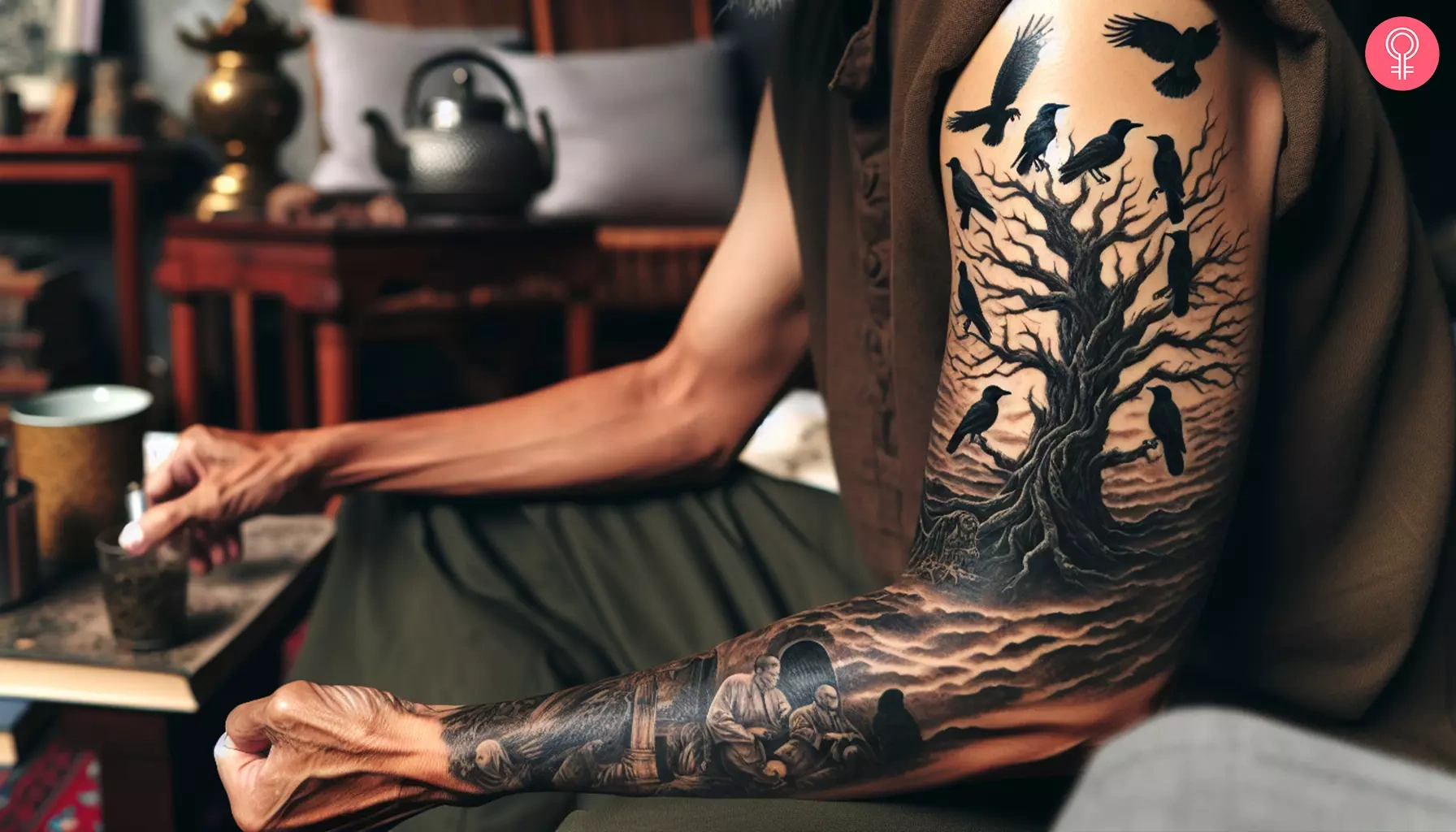 11 Enigmatic Dead Tree With Crows Tattoo: A Silent Call