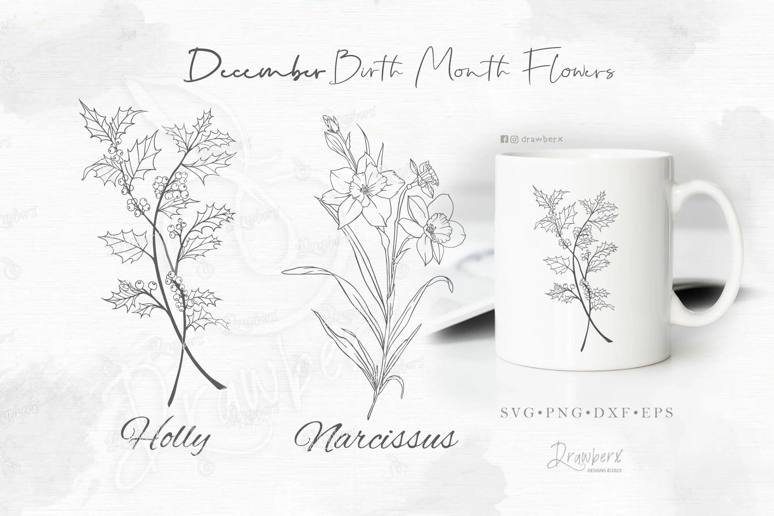 27 Fresh December Birth Month Flower Tattoo: Winterglow