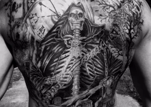 14 Powerful Demon Grim Reaper Tattoo Sleeve Mastery