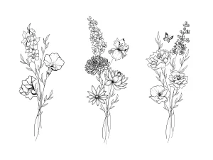 25 Stunning Drawings Of Flowers For Tattoos