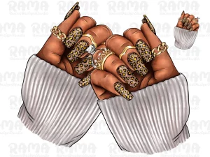 14 Elegant Embellished Leopard Clip Art Nails