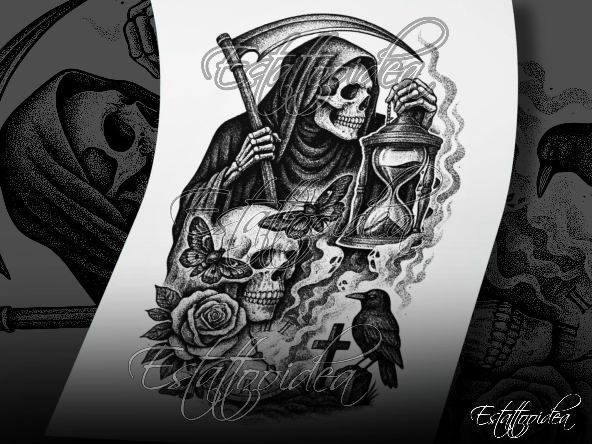17 Elegant Female Angel Of Death Tattoo: Dark Grace
