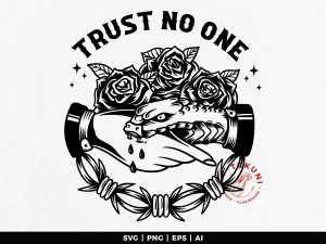 20 Bold Female Trust No One Tattoo Statement