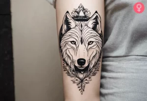 19 Elegant Feminine Wolf Side Thigh Tattoo Rise Above