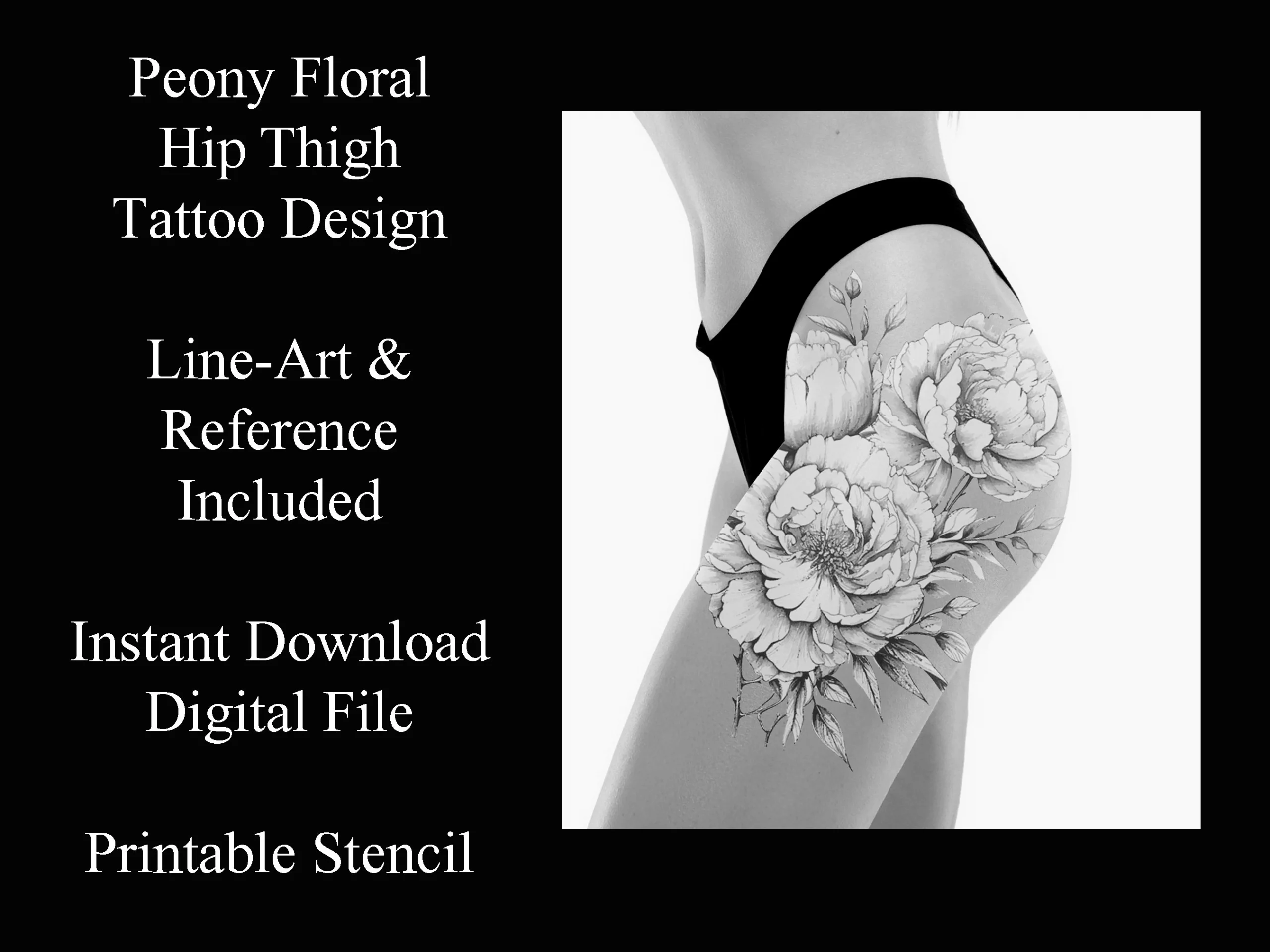 22 Elegant Fine Line Floral Hip Tattoo Adds Glamour