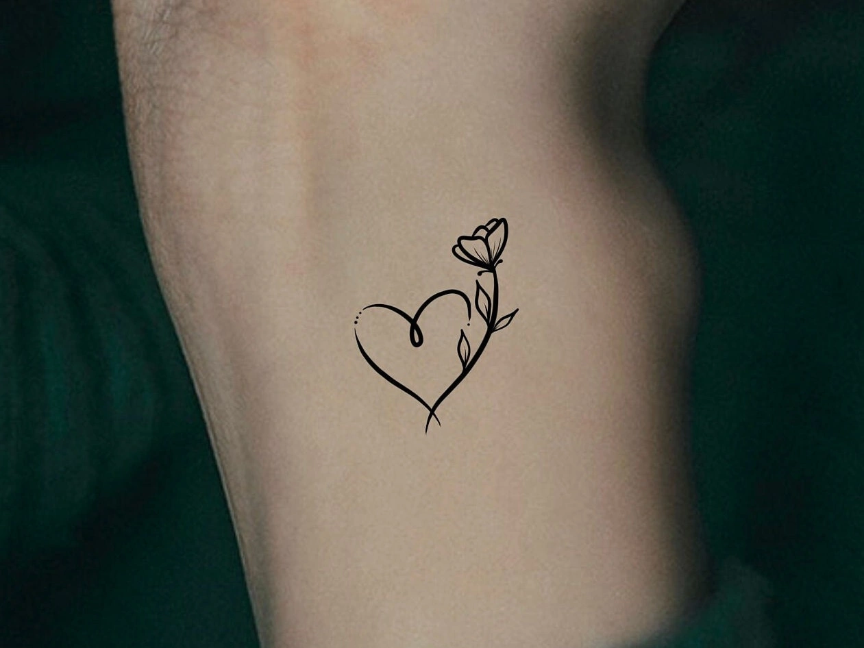 23 Elegant Flower And Heart Tattoo Designs Speak Love