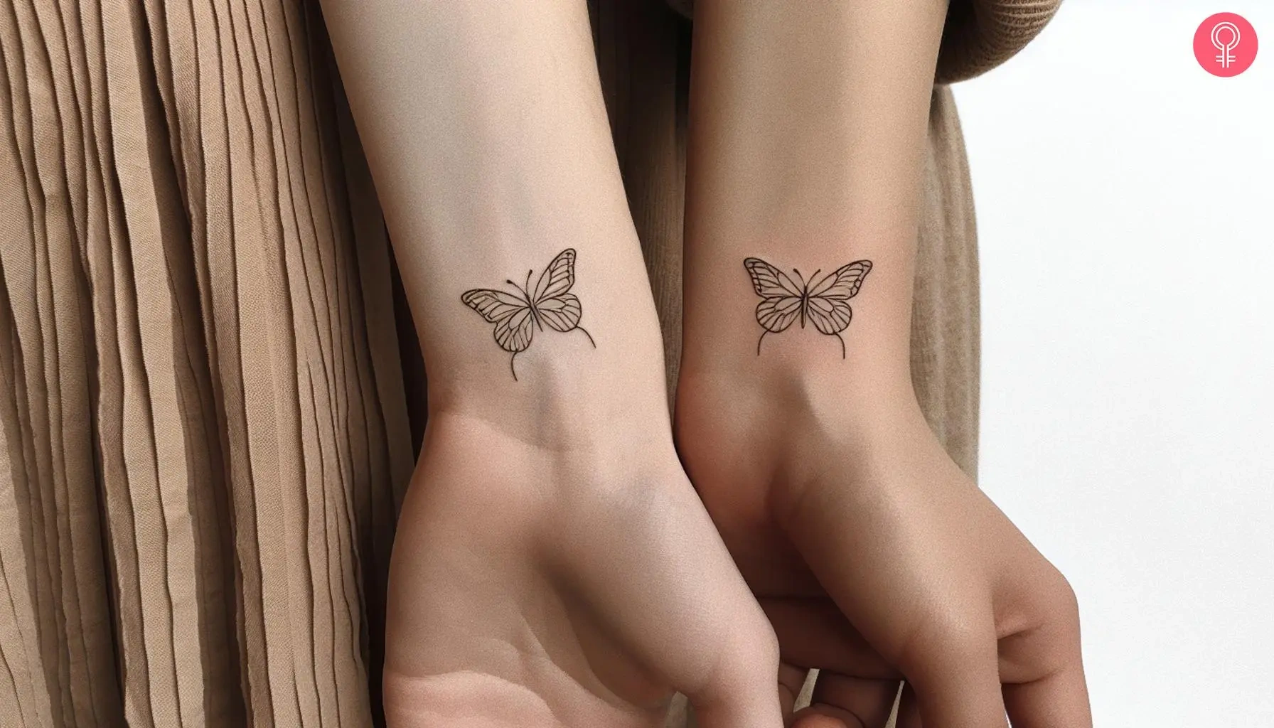 Friendship Best Friend Matching Butterfly Tattoos