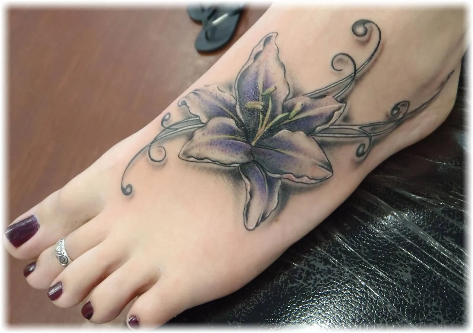 Girly Unique Foot Tattoo Designs