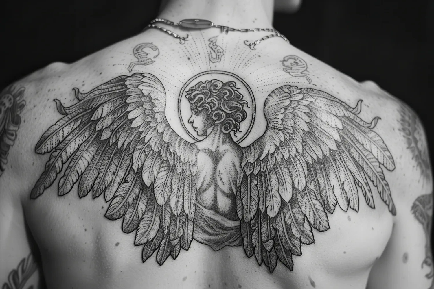 23 Stunning Guardian Angel With Wings Tattoo Inspires