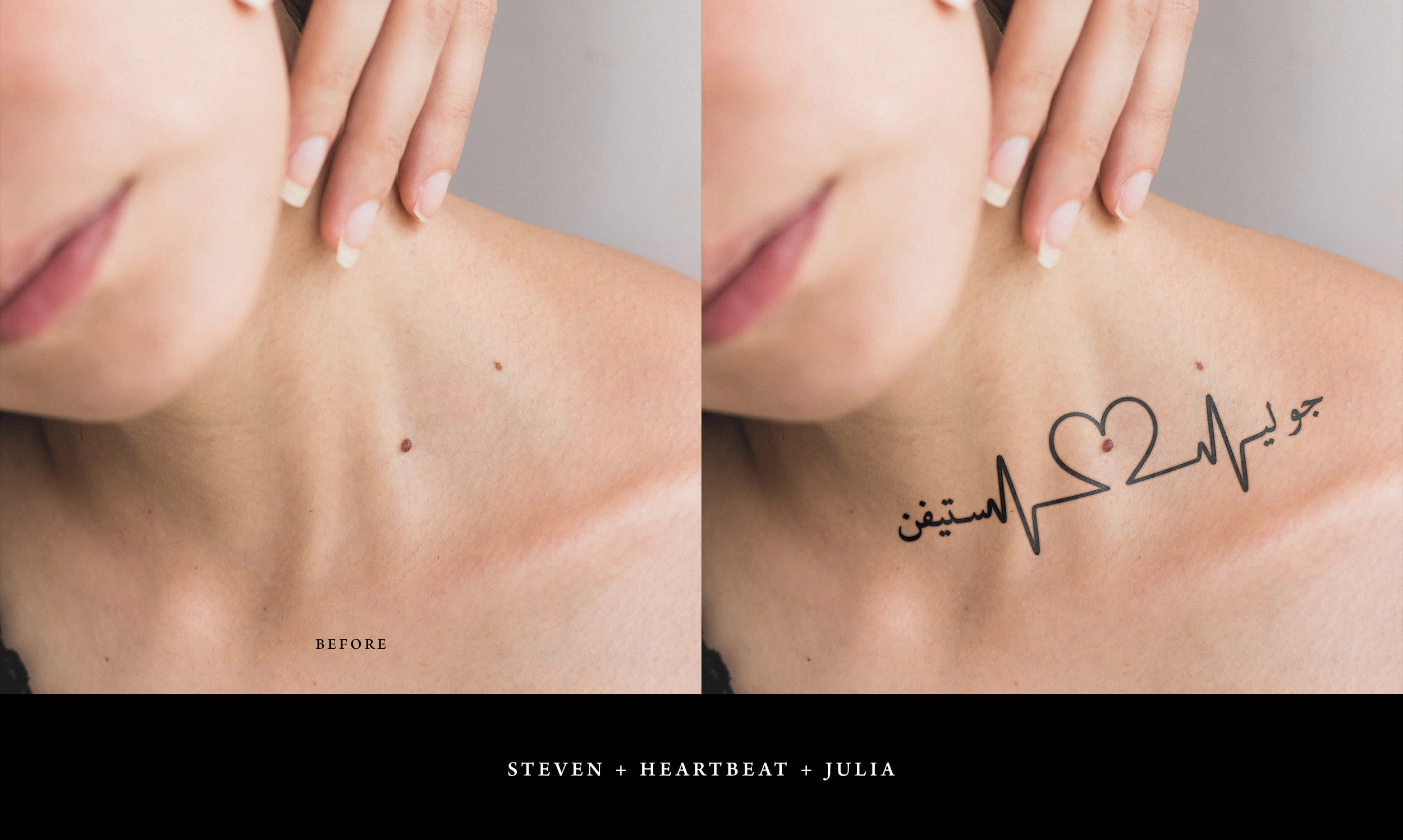 27 Bold Heart Beat Tattoo With Name For Always Love