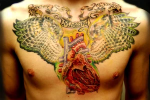 14 Inspiring Heart Tattoos On The Chest