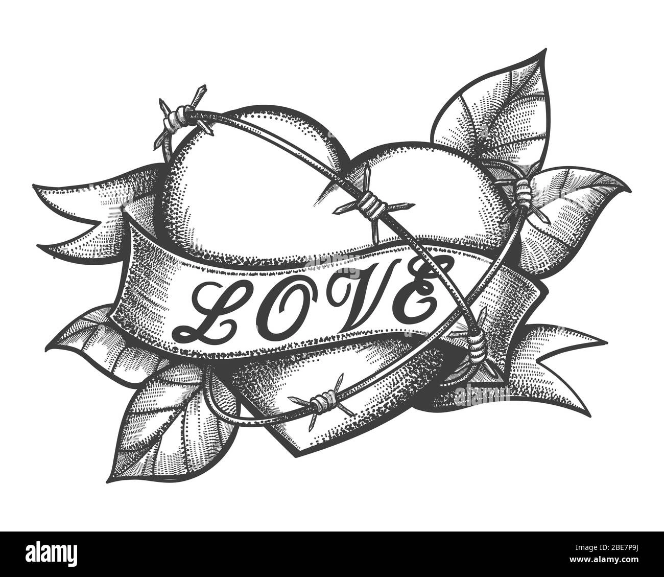 21 Fierce Heart Tattoos With Barb Wire: Bold Passion