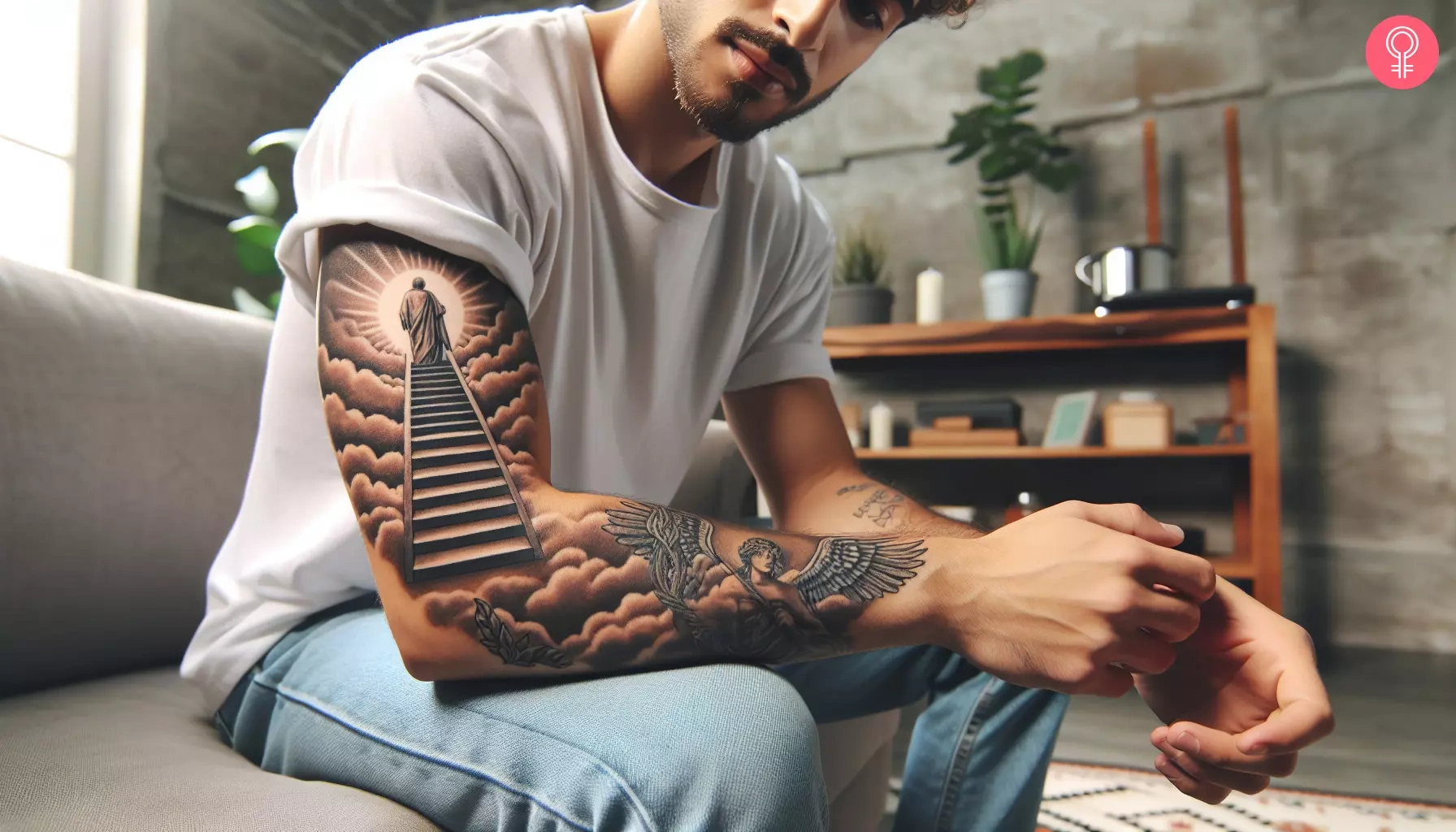 Heaven And Hell Sleeve Tattoos