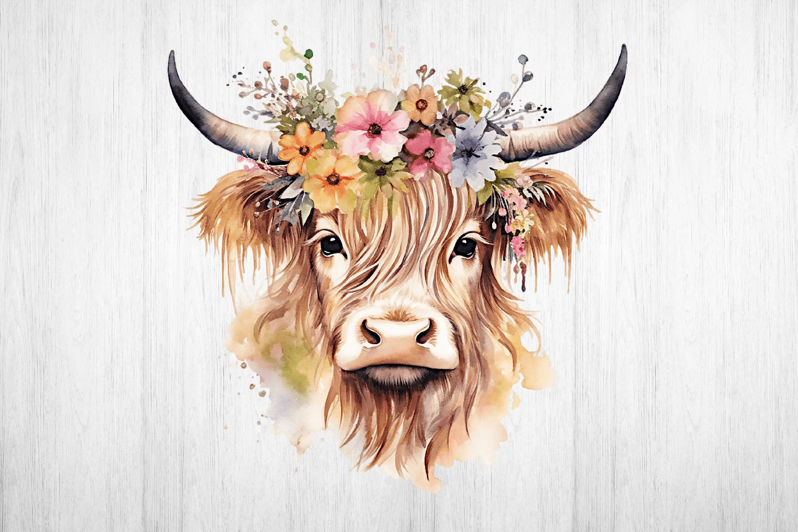 14 Stunning Highland Cow Tattoo With Flowers Find Peace