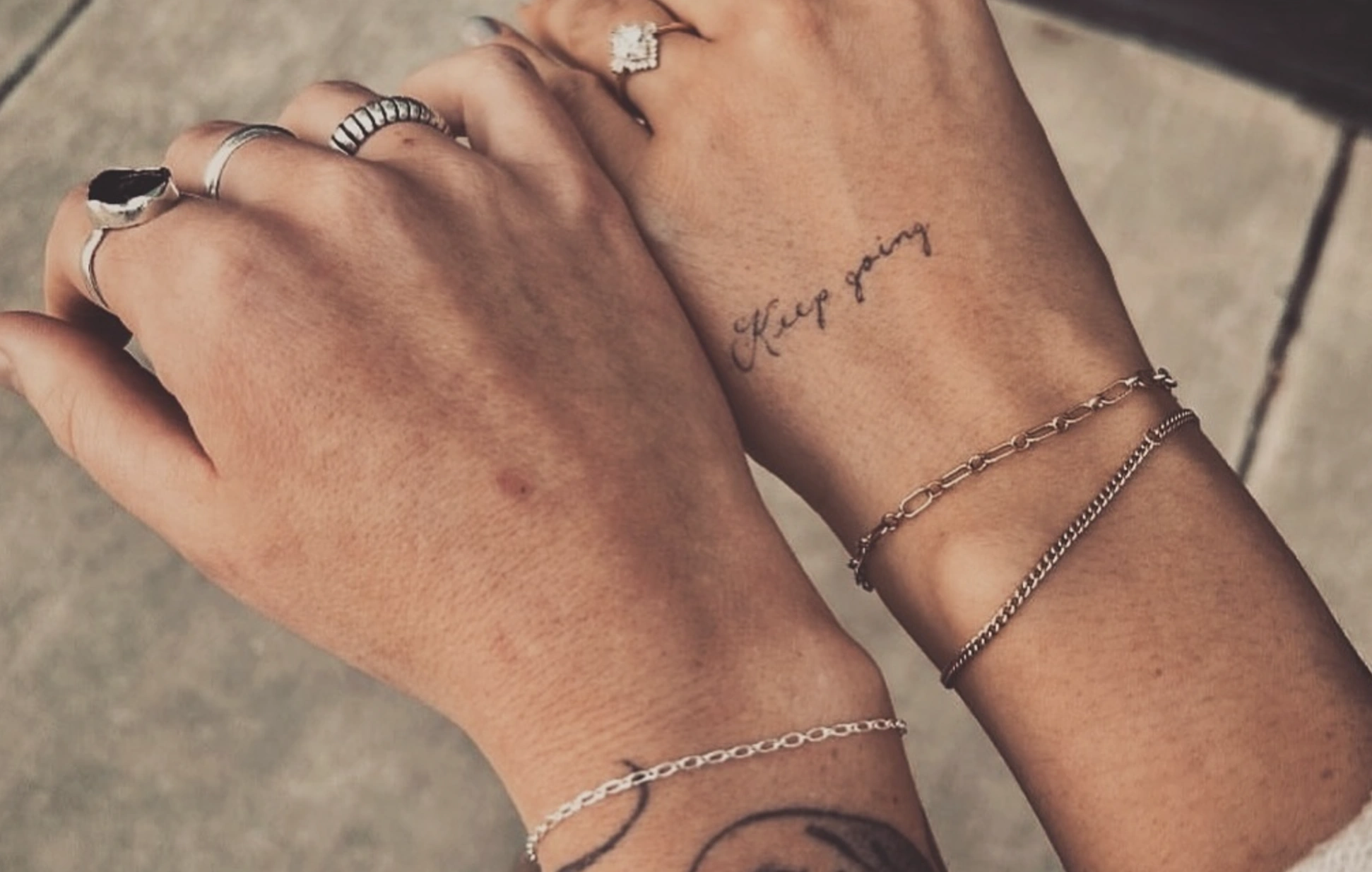 36 Bold Keep Going Tattoo On Wrist: Keep Going