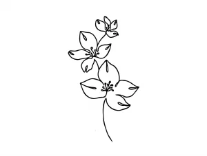 25 Larkspur Flower Tattoo Black And White