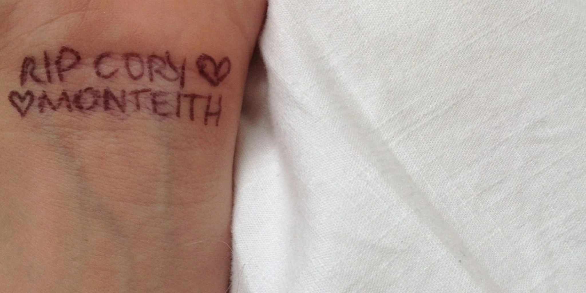 Lea Michele Tattoos For Cory