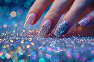 24 Glamorous Light Purple Glitter Nail Art For 2025