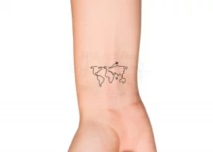 36 Map Of The World Tattoo Wrist: Wearable Wanderlust