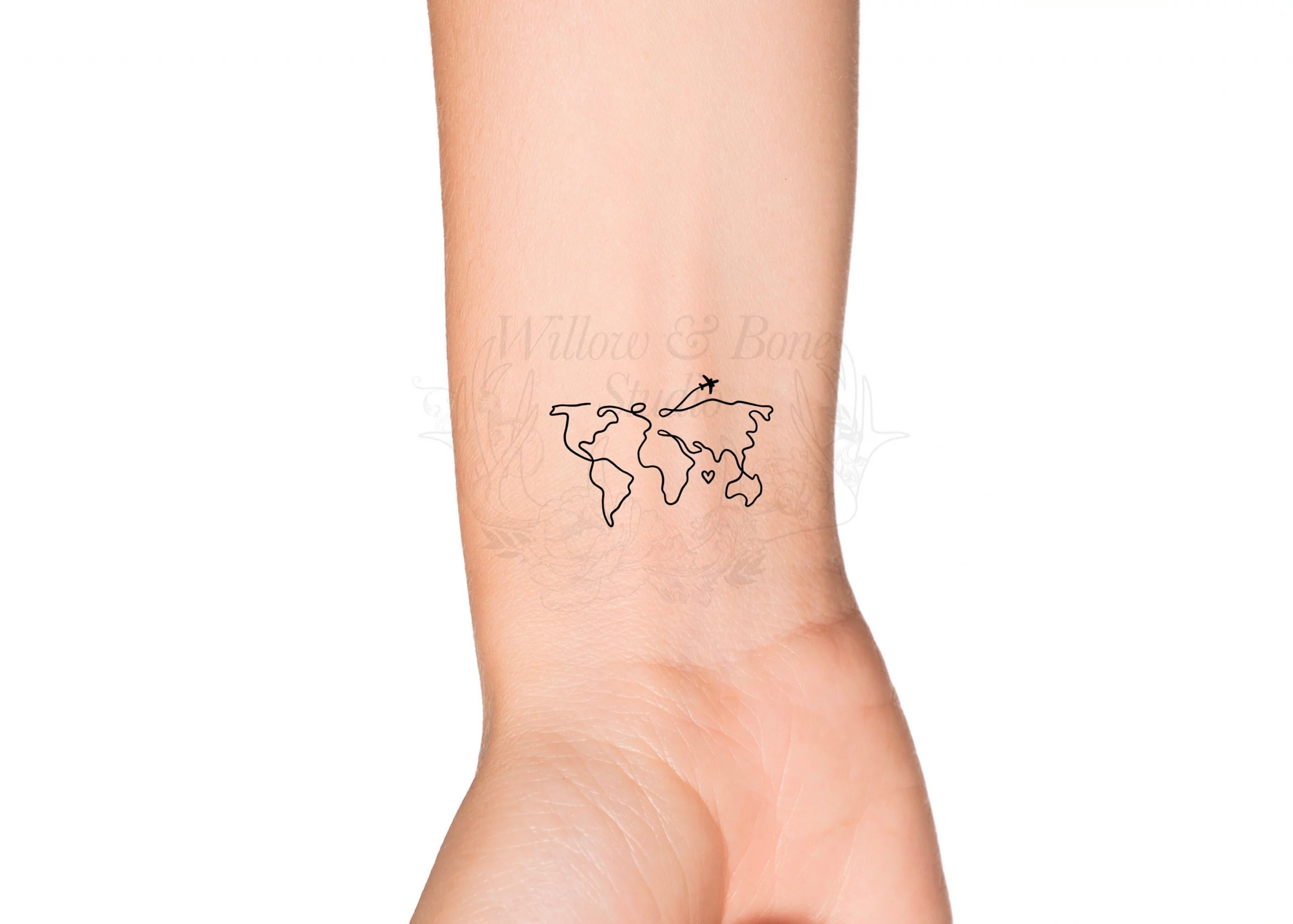 36 Cute Map Of The World Tattoo Wrist For Travel Dreams