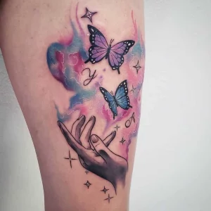 13 Timeless Matching Butterfly Tattoo On Hand Couples