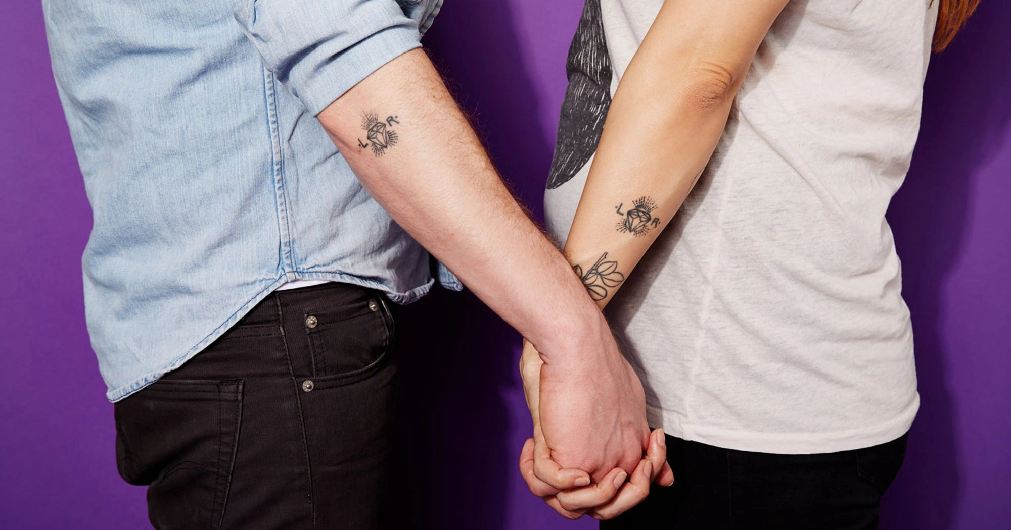 Matching Couple Tattoos On Wrist