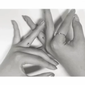 20 Elegant Matching Cross Tattoos For Couples