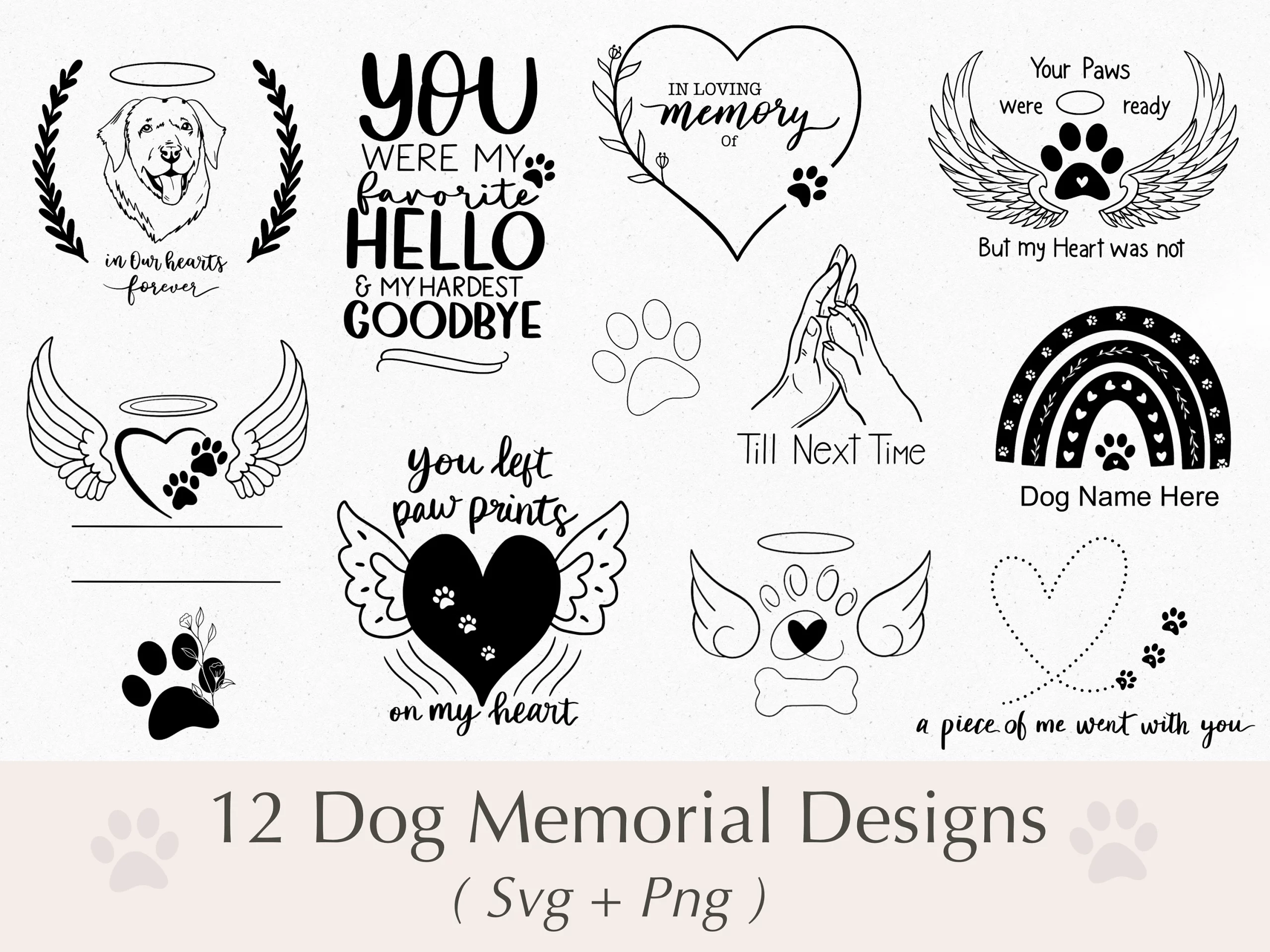 15 Elegant Memorial Tattoo Designs For Dogs Forever Love