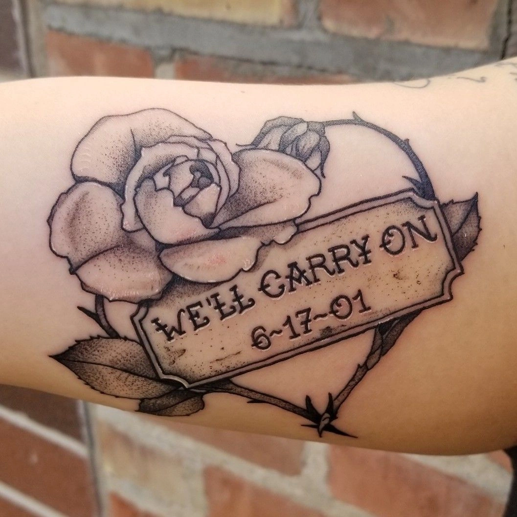 Memorial Tattoos For Grandma With Roses
