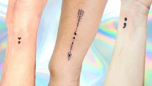 19 Bold Mental Health Semicolon Arrow Tattoo Insight