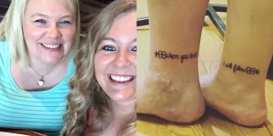 15 Elegant Mother And Daughter Tattoos On Foot For Forever
