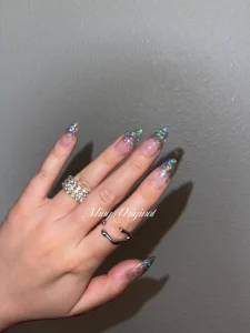 15 Stunning Nail French Style With Holographic Shimmer