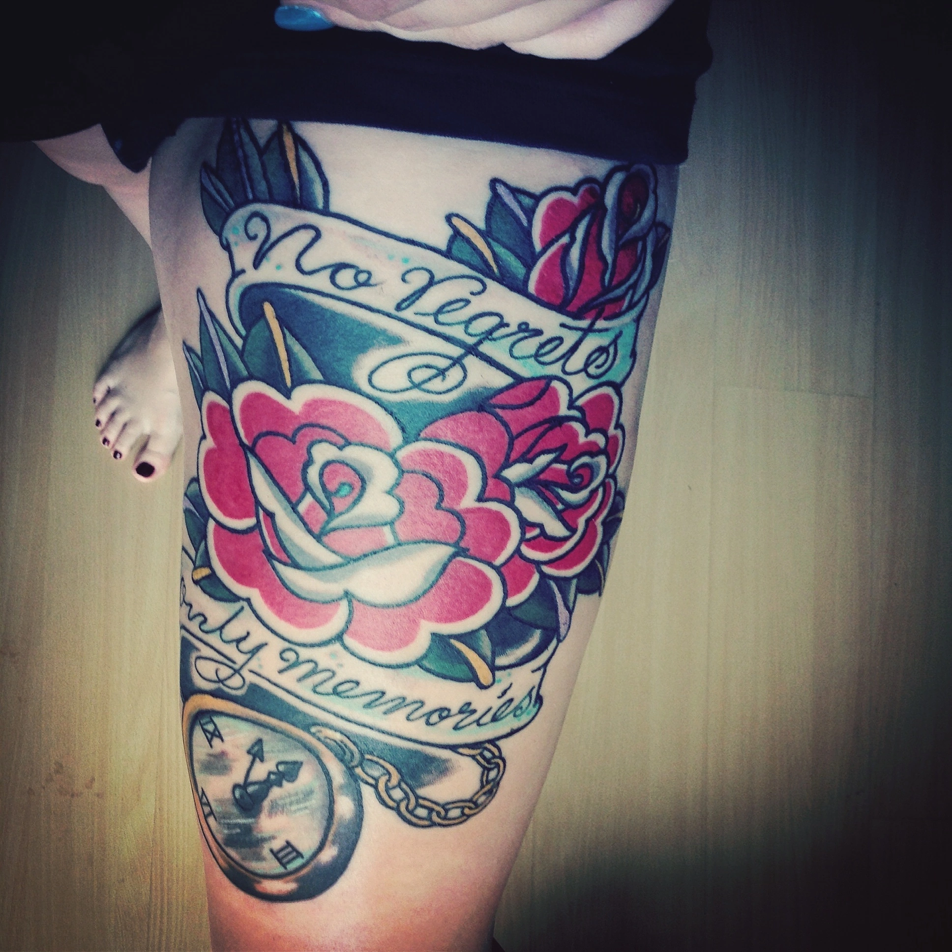 No Regrets Only Memories Tattoo