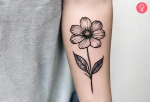 17 Stunning October Birth Flower Tattoo Black And White