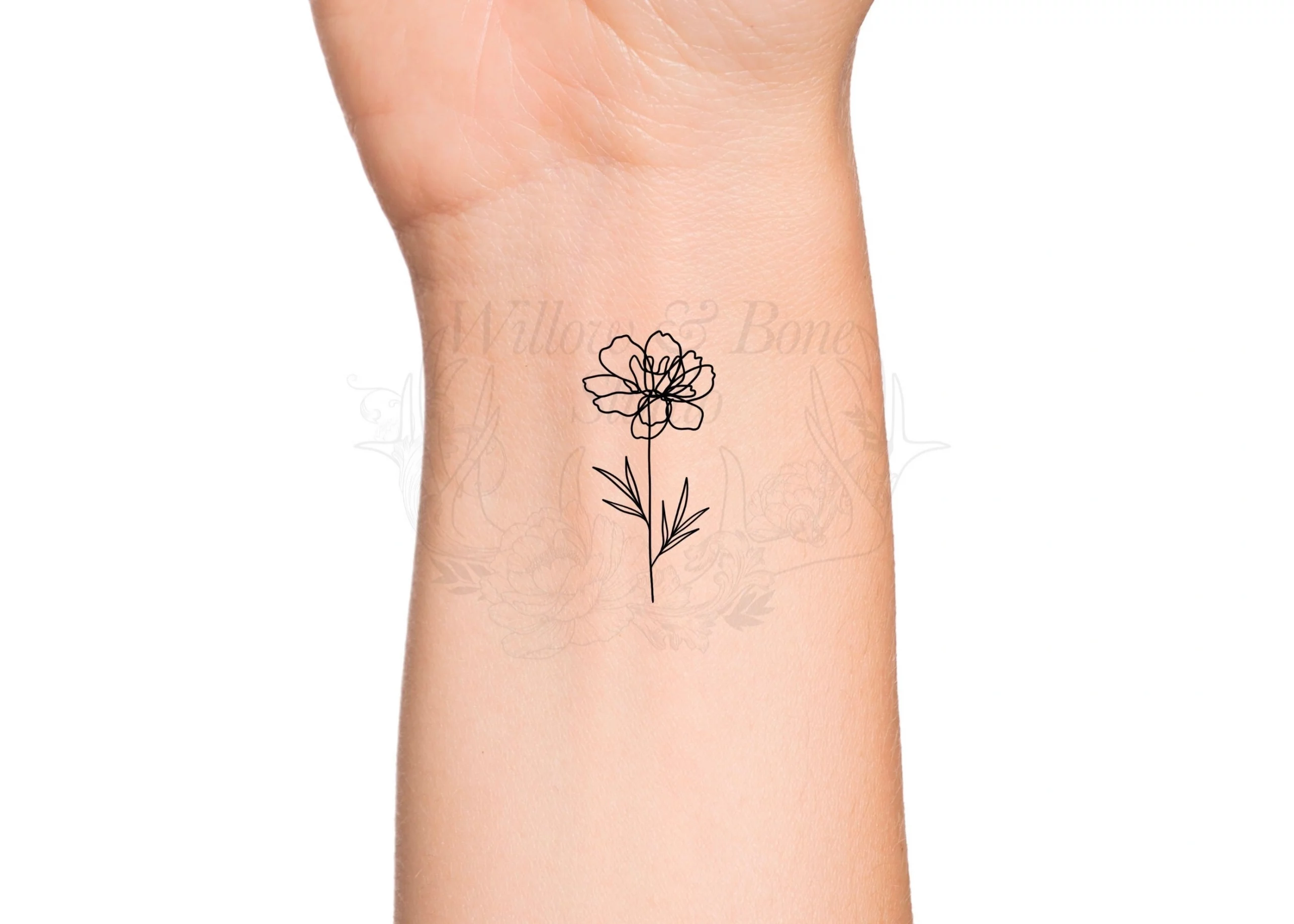 22 Radiant October Birth Flower Tattoo Female Bold
