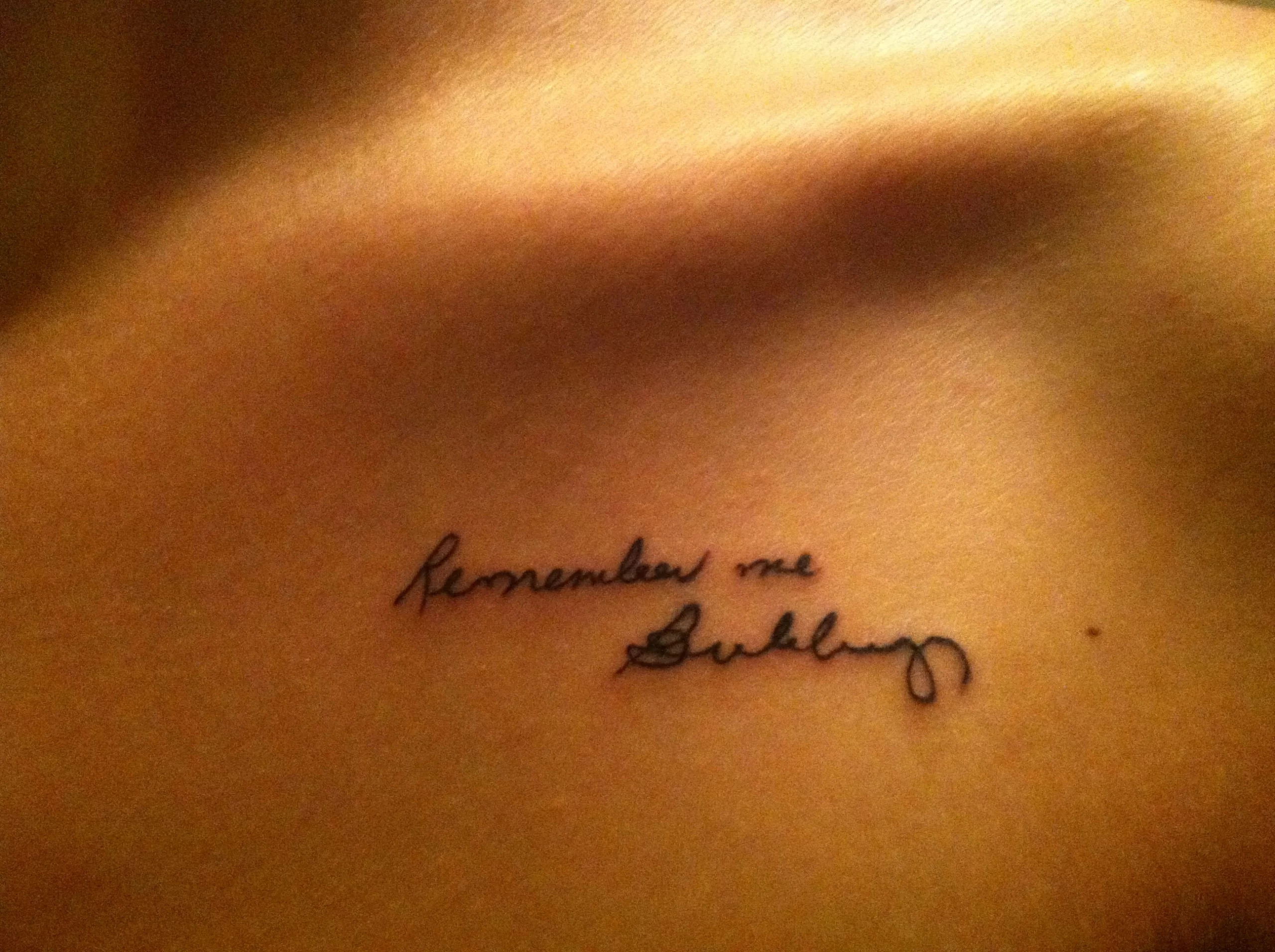 23 Soft Passed Away Tattoos Of Loved Ones Handwriting Be