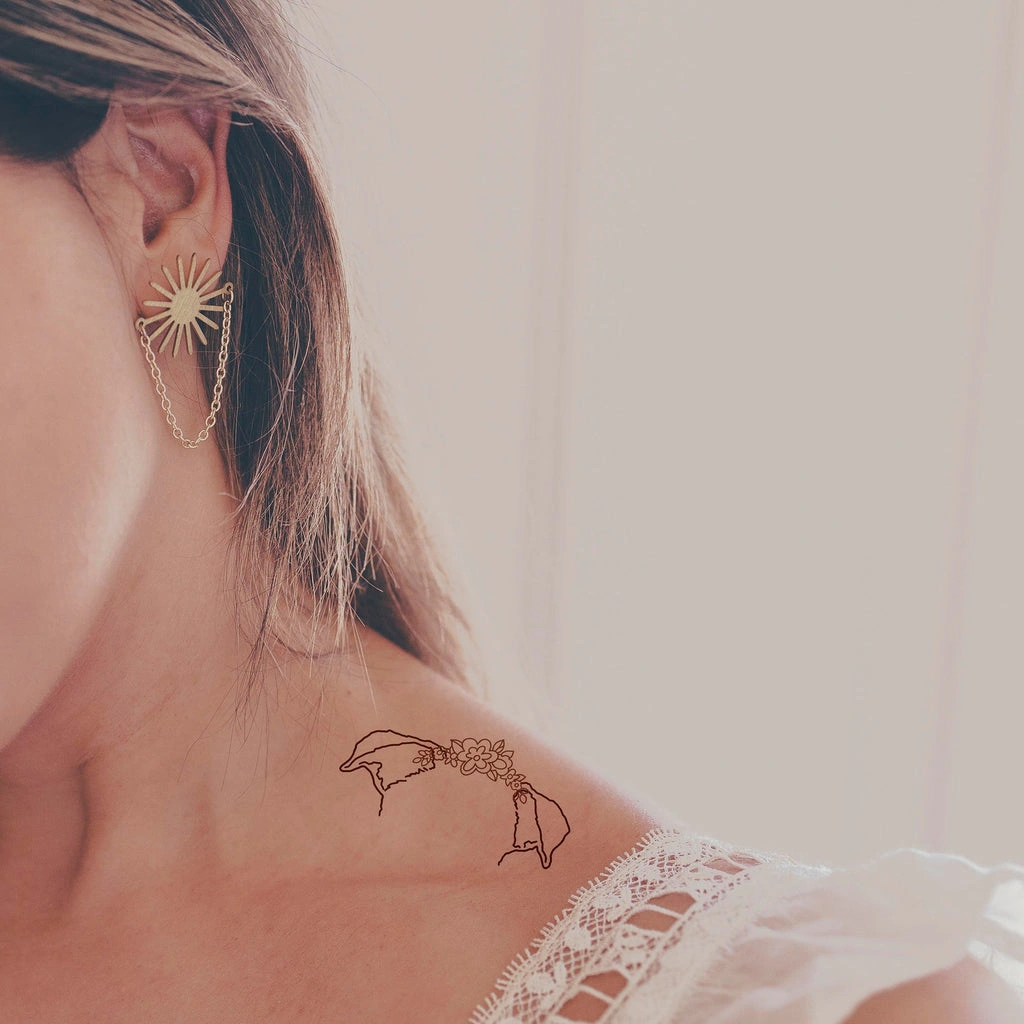 Paw Print Tattoos Behind The Ear