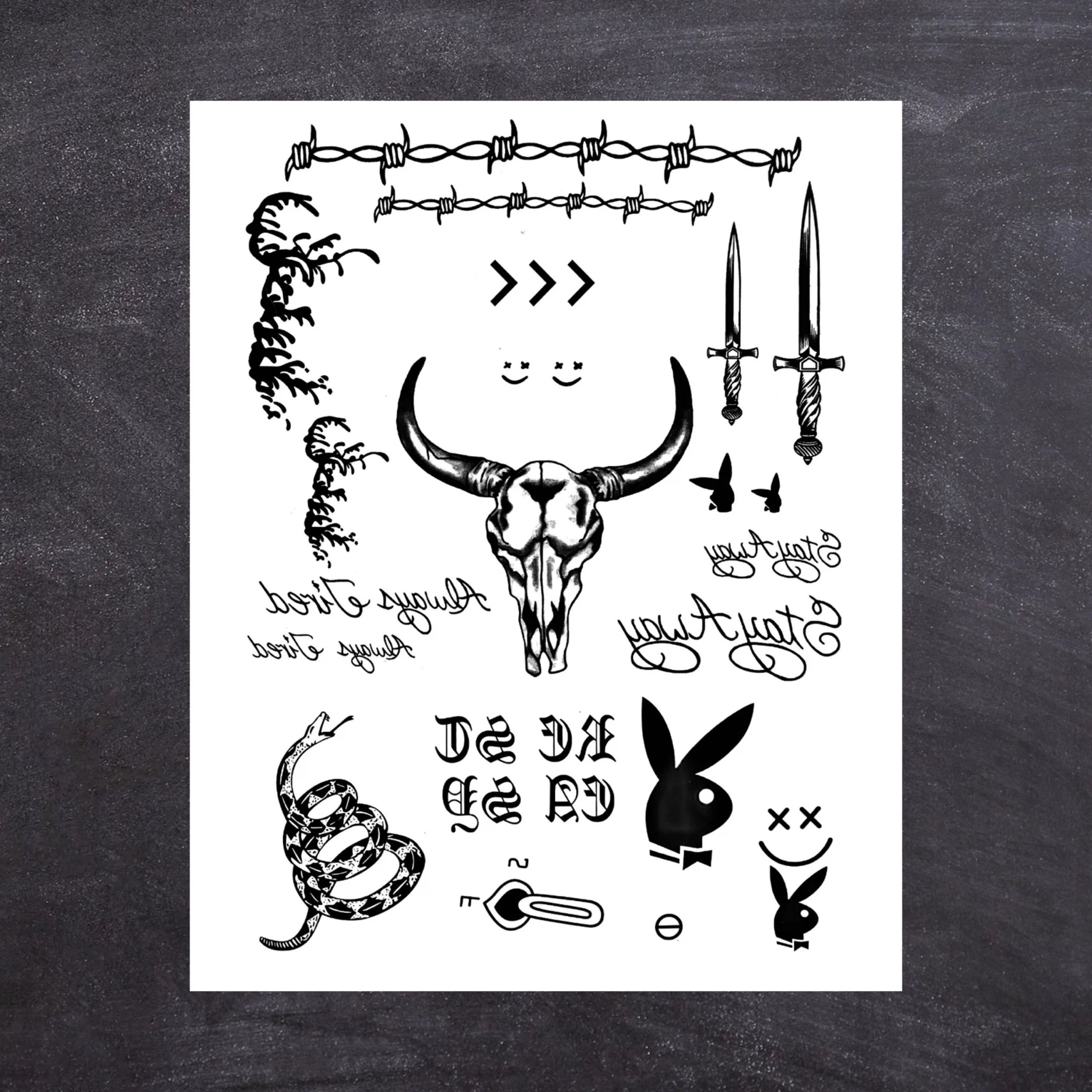 36 Cool Post Malone Face Tattoos Temporary Make A Buzz